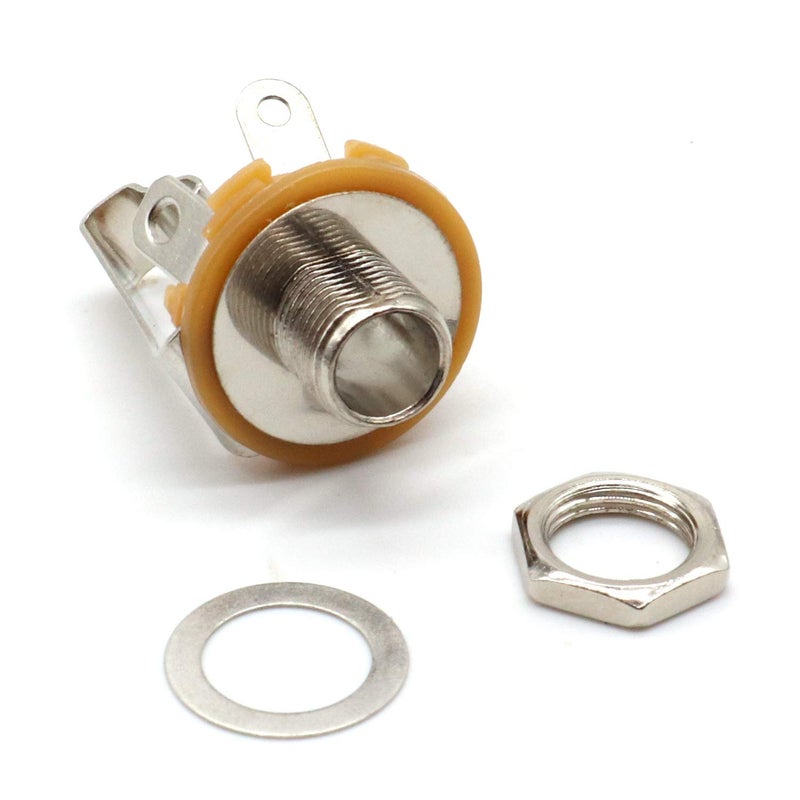 LOCHSOEL 6.35mm (1/4inch) Female Stereo Socket Panel Mount Jacks, Patch Cables, Microphone Connector Adapter 6 Pack-Lageter - Image 3